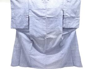 アンティーク　木綿矢羽根絣織り出し単衣着物